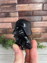 Load image into Gallery viewer, Black Obsidian Darth Vader Carving