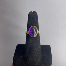 Load image into Gallery viewer, Amethyst Size 7 14k Gold Plated Ring