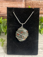 Load image into Gallery viewer, Bloodstone Wire-Wrapped Pendant