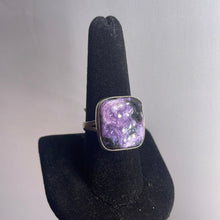 Load image into Gallery viewer, Charoite Size 9 Sterling Silver Ring