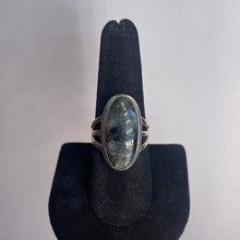 Load image into Gallery viewer, Larvikite Size 9 Sterling Silver Ring