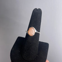 Load image into Gallery viewer, Peach Moonstone Size 7 Sterling Silver Ring