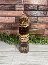 Load image into Gallery viewer, Chocolate Calcite Tower Large