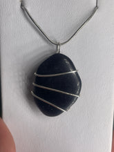 Load image into Gallery viewer, Blue Goldstone Wire-Wrapped Pendant