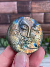 Load image into Gallery viewer, Labradorite Sun & Moon Carving