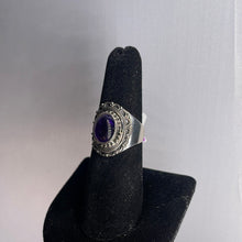 Load image into Gallery viewer, Amethyst Size 7 Sterling Silver Ring