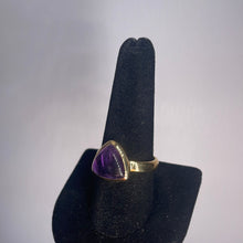 Load image into Gallery viewer, Amethyst Size 10 14k Gold Plated Ring