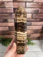 Load image into Gallery viewer, Chocolate Calcite Tower Large