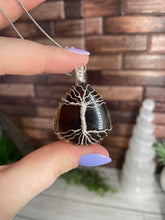Load image into Gallery viewer, Smoky Quartz Tree Of Life Wire-Wrapped Pendant