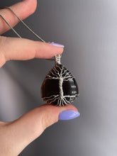 Load image into Gallery viewer, Smoky Quartz Tree Of Life Wire-Wrapped Pendant