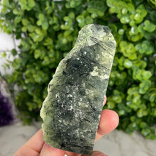 Load image into Gallery viewer, Prehnite Half Polished Tower