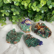 Load image into Gallery viewer, Barite/Azurite With Malachite Cluster