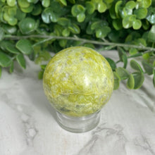 Load image into Gallery viewer, Lemon Serpentine Sphere
