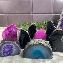 Load image into Gallery viewer, Dyed Agate Geode Half Small