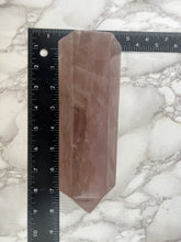 Load image into Gallery viewer, Lavender Rose Quartz Tower