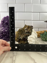 Load image into Gallery viewer, White Barite, Marcasite and Red Raspberry Sphalerite Specimen