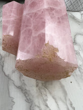 Load image into Gallery viewer, Rose Quartz Twin Tower