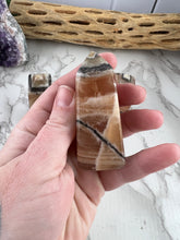 Load image into Gallery viewer, Banded Honey Calcite Tower