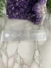 Load image into Gallery viewer, Selenite Moon Phase Flat Stick