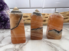 Load image into Gallery viewer, Banded Honey Calcite Tower