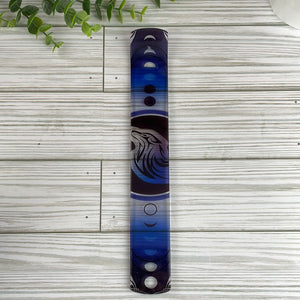 Glass Printed Wolf Incense Holder