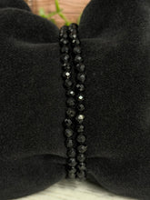 Load image into Gallery viewer, Black Tourmaline Micro Faceted Crystal Bracelet