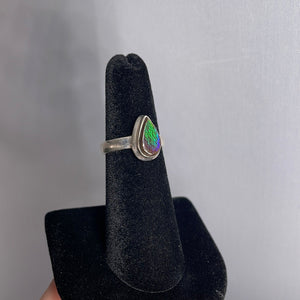 Ammolite Size 6 Sterling Silver Ring