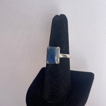 Load image into Gallery viewer, Sapphire Size 8 Sterling Silver Ring