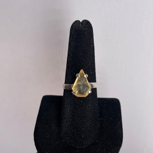 Citrine Size 8 Sterling Silver Ring