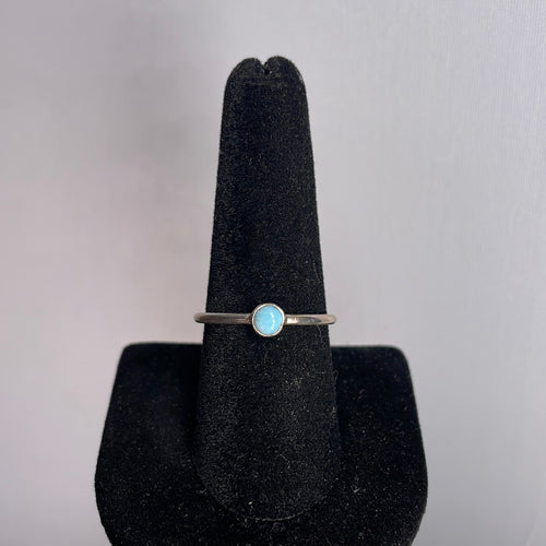 Larimar Size 9 Sterling Silver Ring