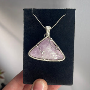 Kunzite Wire-Wrapped Pendant