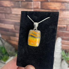 Load image into Gallery viewer, Bumblebee Jasper Sterling Silver Pendant