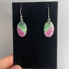 Load image into Gallery viewer, Ruby Zoisite Sterling Silver Earrings