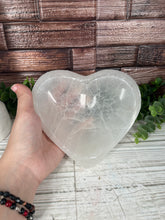 Load image into Gallery viewer, Selenite Heart Bowl Large