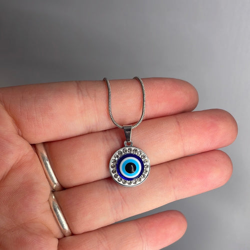 Evil Eye Rhinestone Necklace