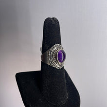 Load image into Gallery viewer, Amethyst Size 7 Sterling Silver Ring