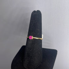Load image into Gallery viewer, Ruby Size 7 14k Gold Plated Ring