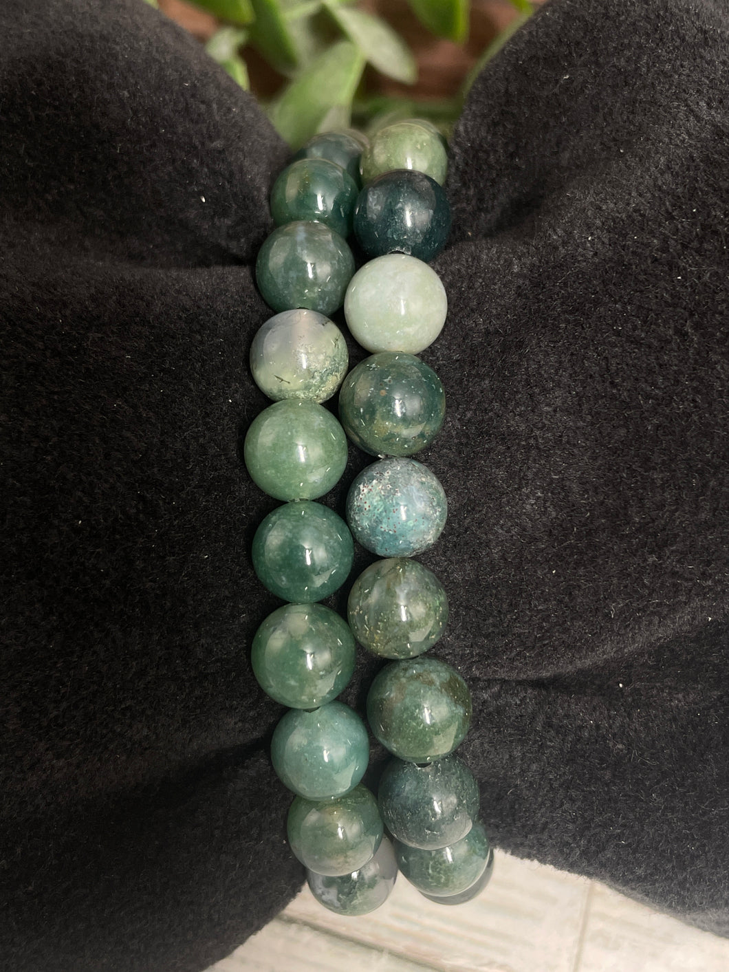 Moss Agate Crystal Bracelet