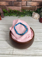 Load image into Gallery viewer, Blue Apatite Freeform Crystal Bracelet