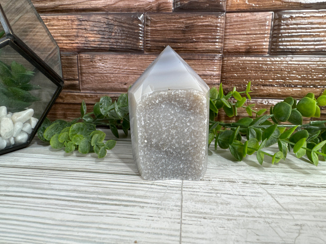 Druzy Agate Tower