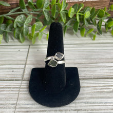 Load image into Gallery viewer, Moldavite &amp; Herkimer Diamond Size 9 Sterling Silver Ring