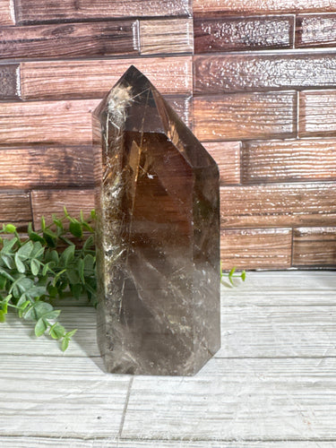 Included Smoky Quartz Tower