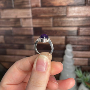 Amethyst Size 6 Sterling Silver Ring