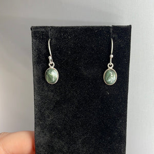 Seraphinite Sterling Silver Earrings