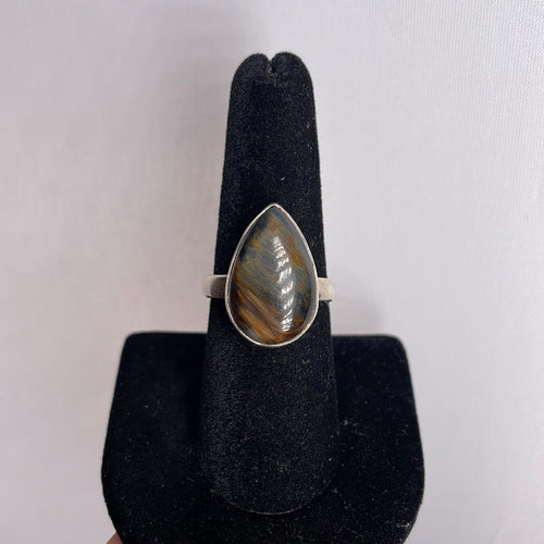 Pietersite Size 8 Sterling Silver Ring