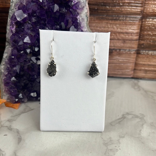 Shungite Sterling Silver Earrings