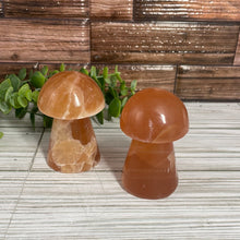 Load image into Gallery viewer, Honey Calcite Mushroom Carving