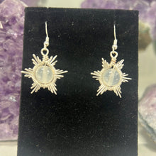 Load image into Gallery viewer, Selenite Star Wire-Wrapped Earrings