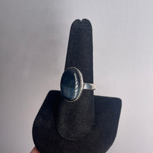 Load image into Gallery viewer, Blue Tiger Eye Size 9 Sterling Silver Ring