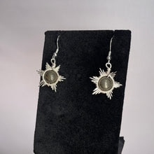 Load image into Gallery viewer, Pyrite Star Wire-Wrapped Earrings